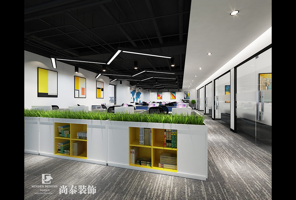 深圳光明智慧城生物工程公司办公室装修设计 