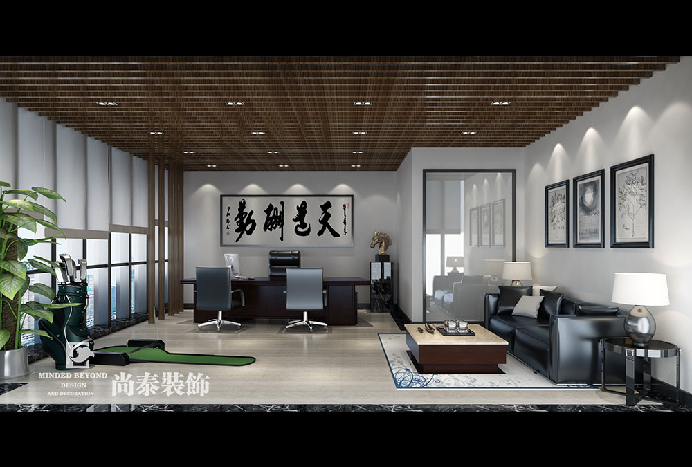 深圳龙华粤商中心半导体公司办公室装修