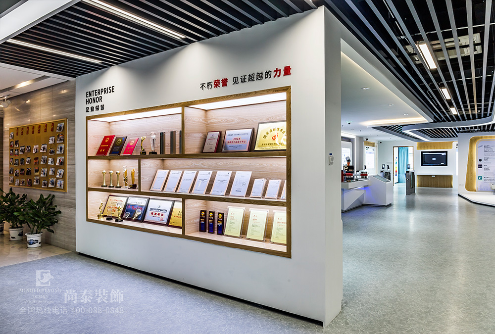 深圳龙岗天安数码城国家级高新技术企业展厅装修实景图