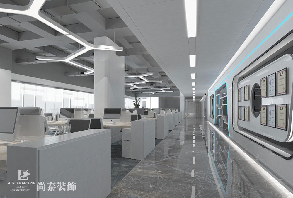深圳南山联想大厦科技公司办公室装修效果图